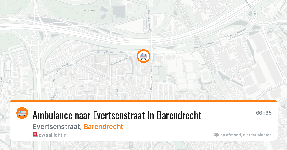Ambulance naar Evertsenstraat in Barendrecht — 1 jul 2026