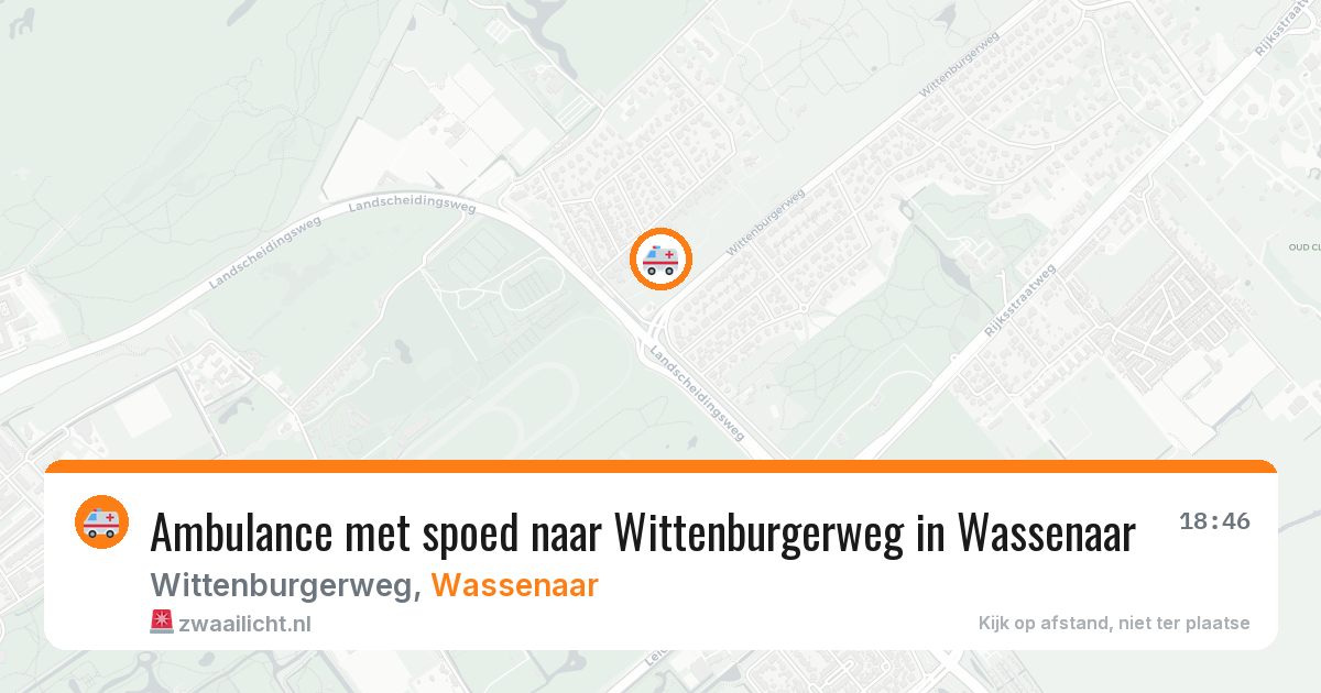 Ambulance met spoed naar Wittenburgerweg in Wassenaar — 5 jul 2026