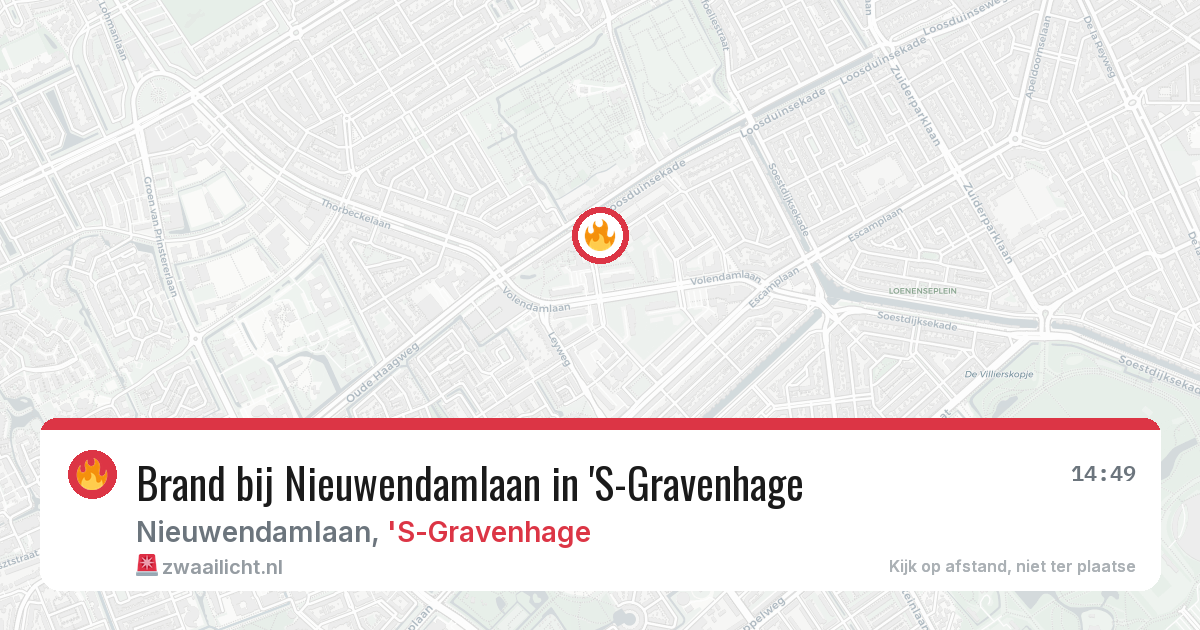 Brand bij Nieuwendamlaan in 'S-Gravenhage — 3 jul 2026