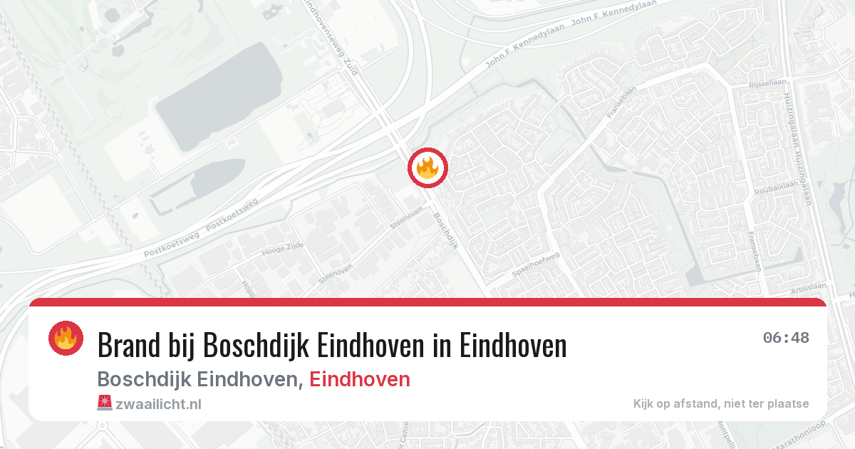 Brand bij Boschdijk Eindhoven in Eindhoven — 6 mrt 2026