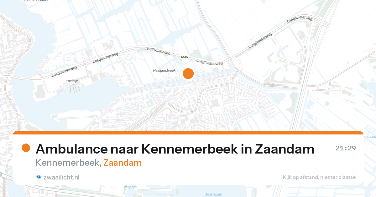 Ambulance naar Kennemerbeek in Zaandam — 28 aug 2026