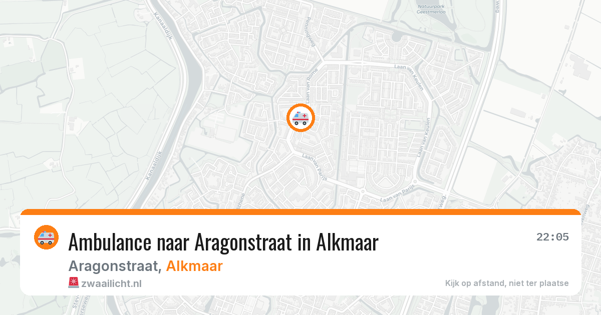 Ambulance naar Aragonstraat in Alkmaar — 4 aug 2026