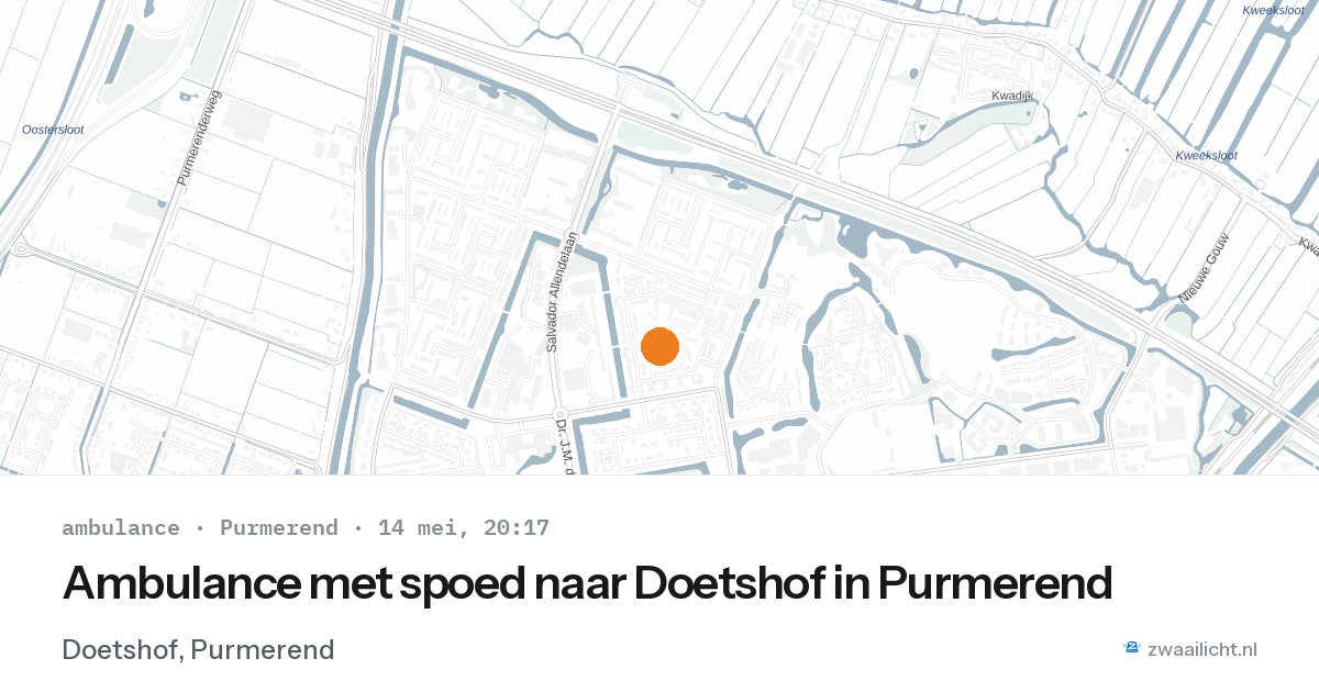Ambulance met spoed naar Doetshof in Purmerend — 14 mei 2026