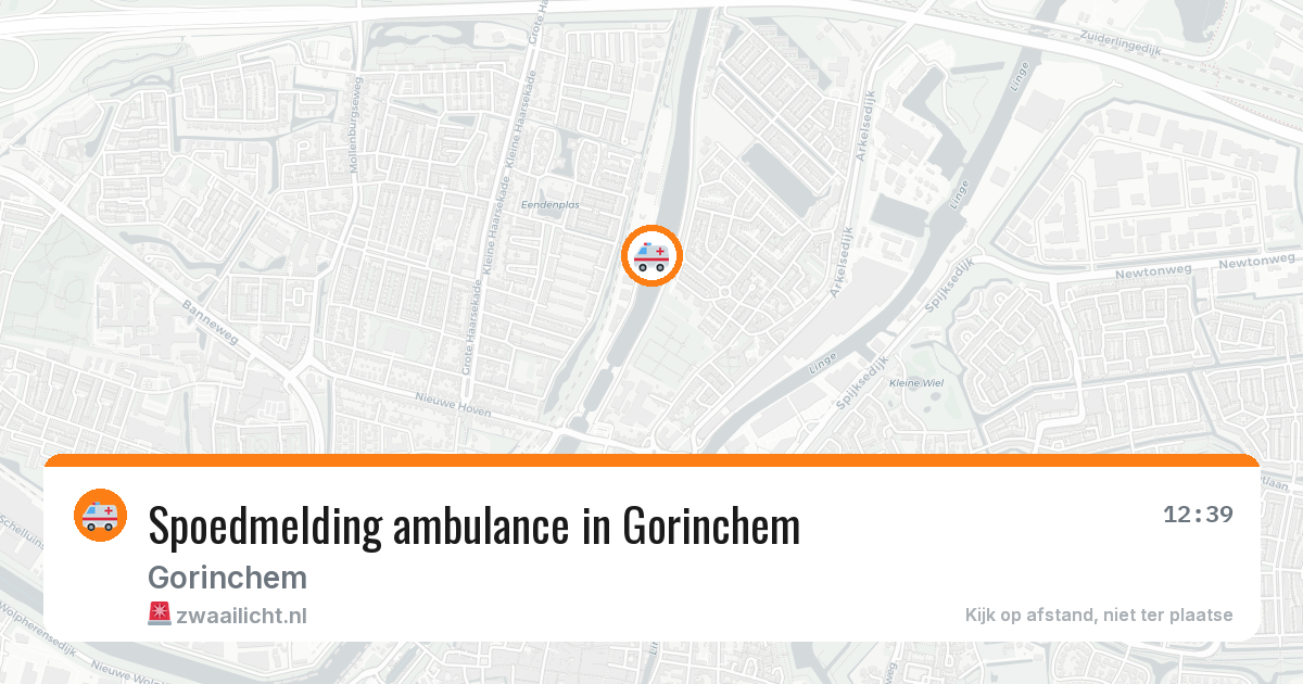 Spoedmelding ambulance in Gorinchem — 14 aug 2026