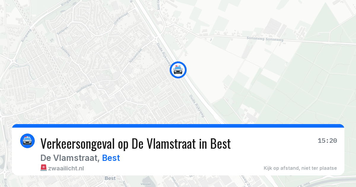 Verkeersongeval op De Vlamstraat in Best — 2 jul 2026