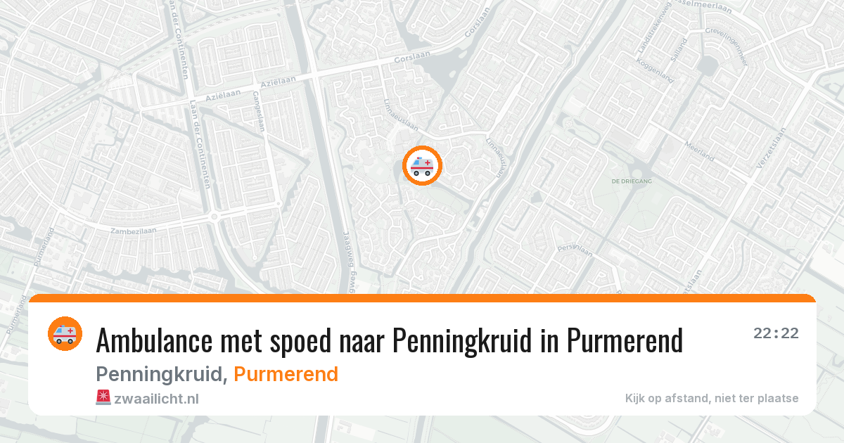 Ambulance met spoed naar Penningkruid in Purmerend — 18 apr 2026