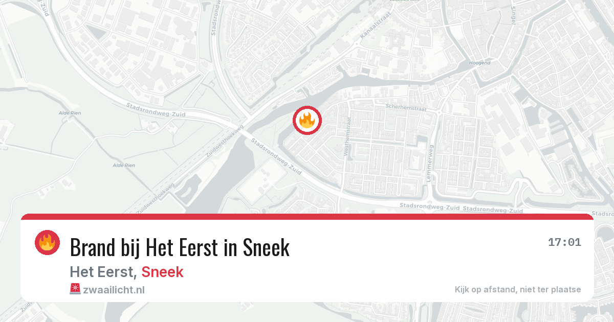 Brand bij Het Eerst in Sneek — 16 jun 2026