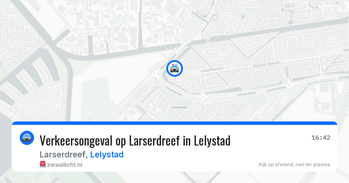 Verkeersongeval op Larserdreef in Lelystad — 22 mei 2026