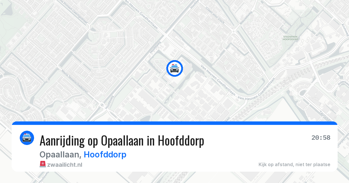 Aanrijding op Opaallaan in Hoofddorp — 7 jul 2026