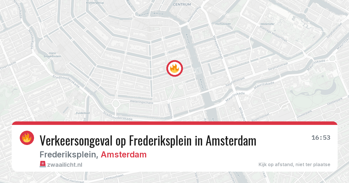 Verkeersongeval op Frederiksplein in Amsterdam — 5 mei 2026