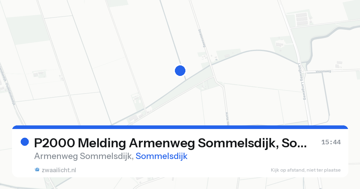 P2000 Melding Armenweg Sommelsdijk, Sommelsdijk — 22 aug 2026