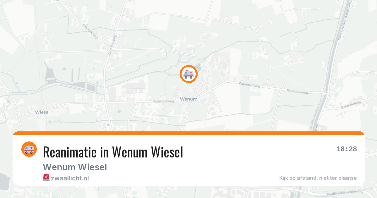 Reanimatie in Wenum Wiesel — 12 jun 2026