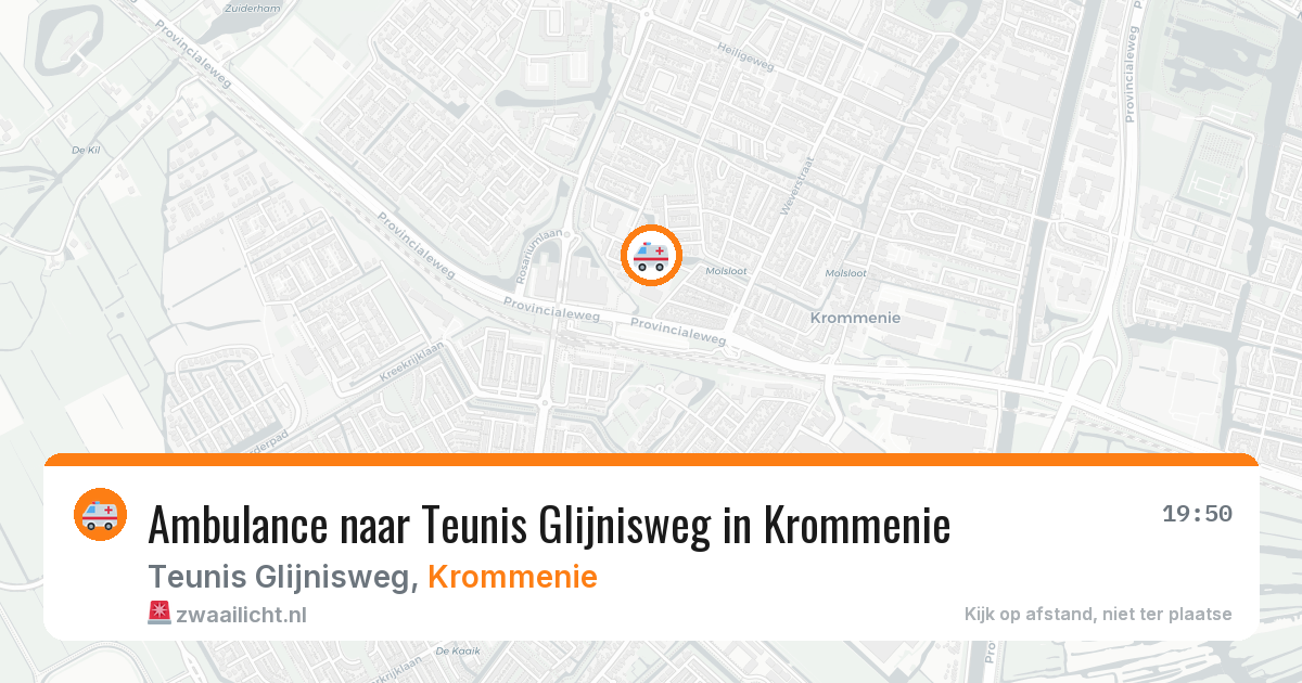 Ambulance naar Teunis Glijnisweg in Krommenie — 13 aug 2026