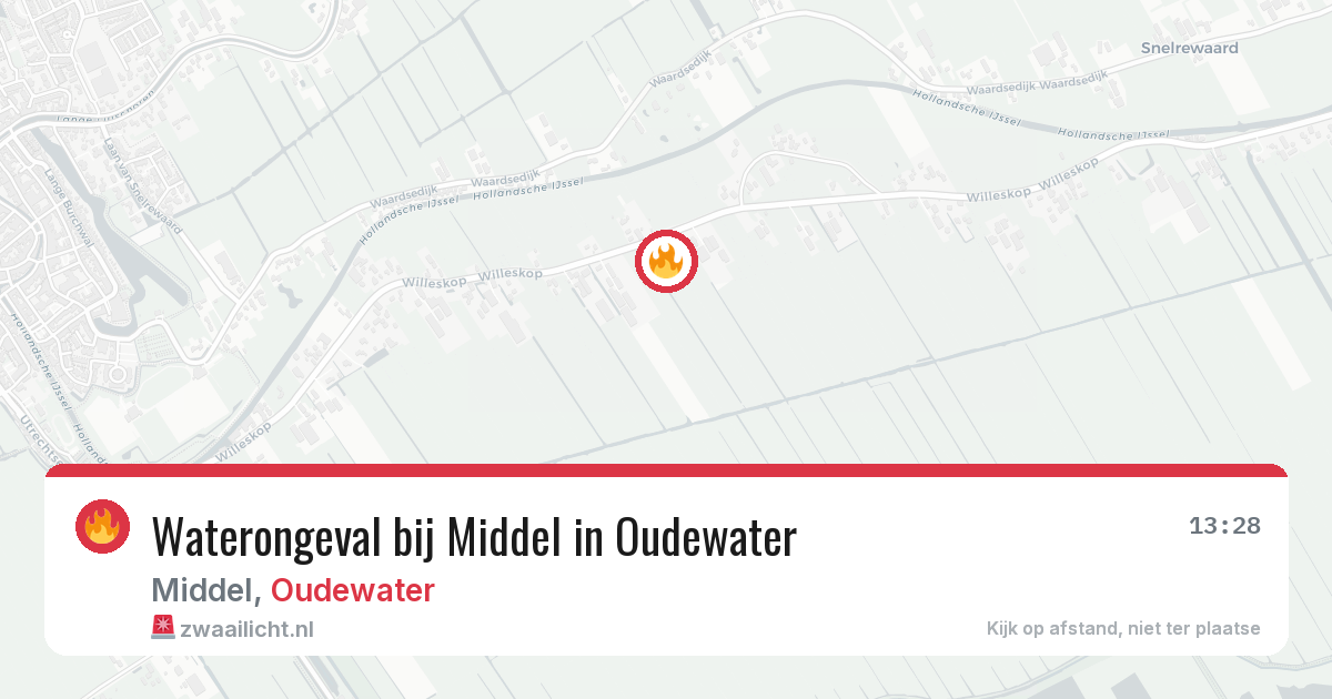 Waterongeval bij Middel in Oudewater — 24 jun 2026