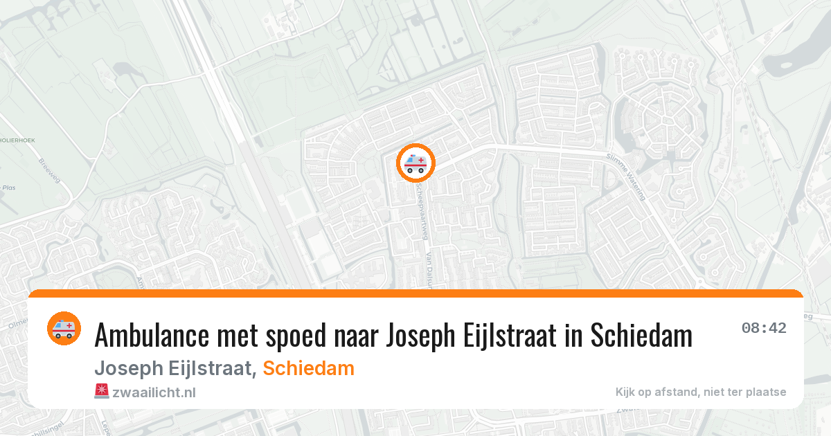 Ambulance met spoed naar Joseph Eijlstraat in Schiedam — 26 apr 2026