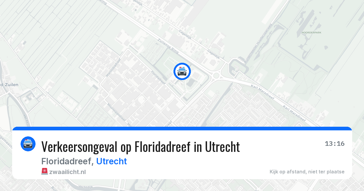 Verkeersongeval op Floridadreef in Utrecht — 7 apr 2026