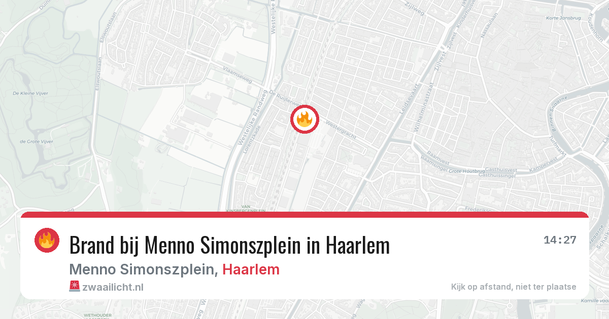 Brand bij Menno Simonszplein in Haarlem — 5 jul 2026