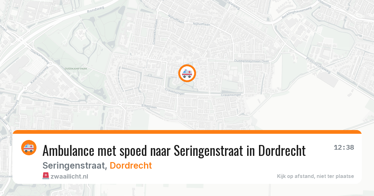 Ambulance met spoed naar Seringenstraat in Dordrecht — 16 mei 2026
