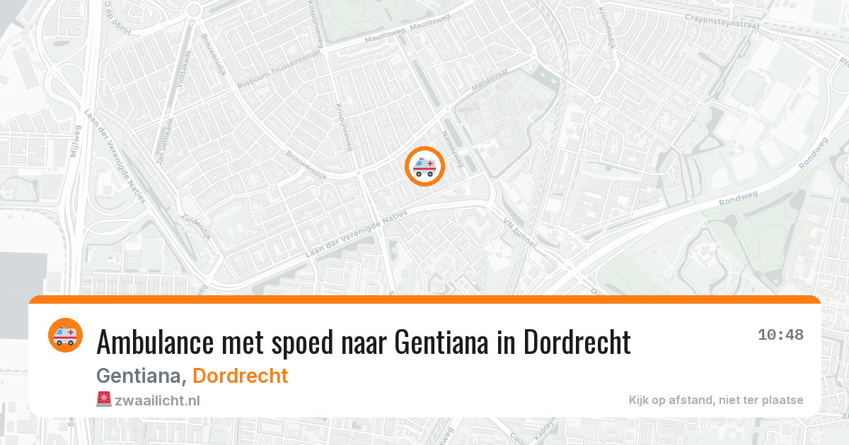 Ambulance met spoed naar Gentiana in Dordrecht — 2 aug 2026