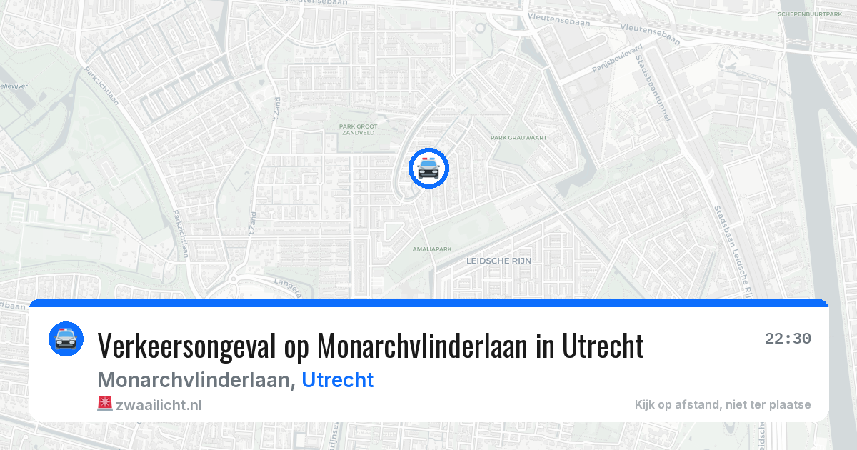 Verkeersongeval op Monarchvlinderlaan in Utrecht — 27 jun 2026