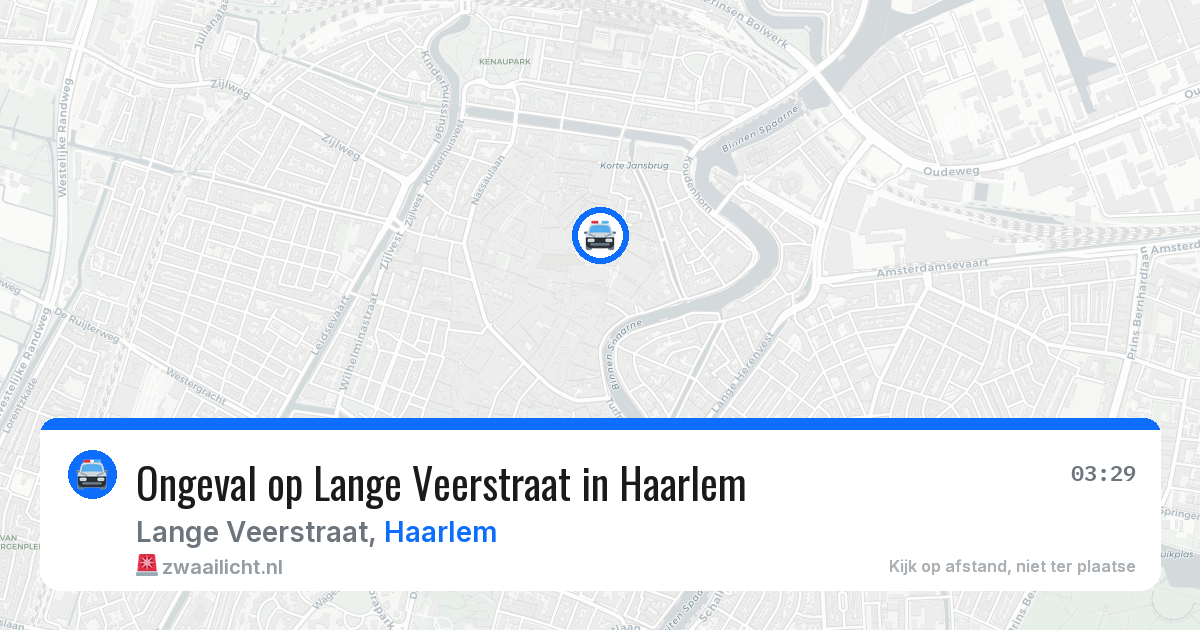 Ongeval op Lange Veerstraat in Haarlem — 1 aug 2026
