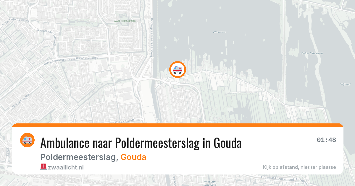 Ambulance naar Poldermeesterslag in Gouda — 10 apr 2026
