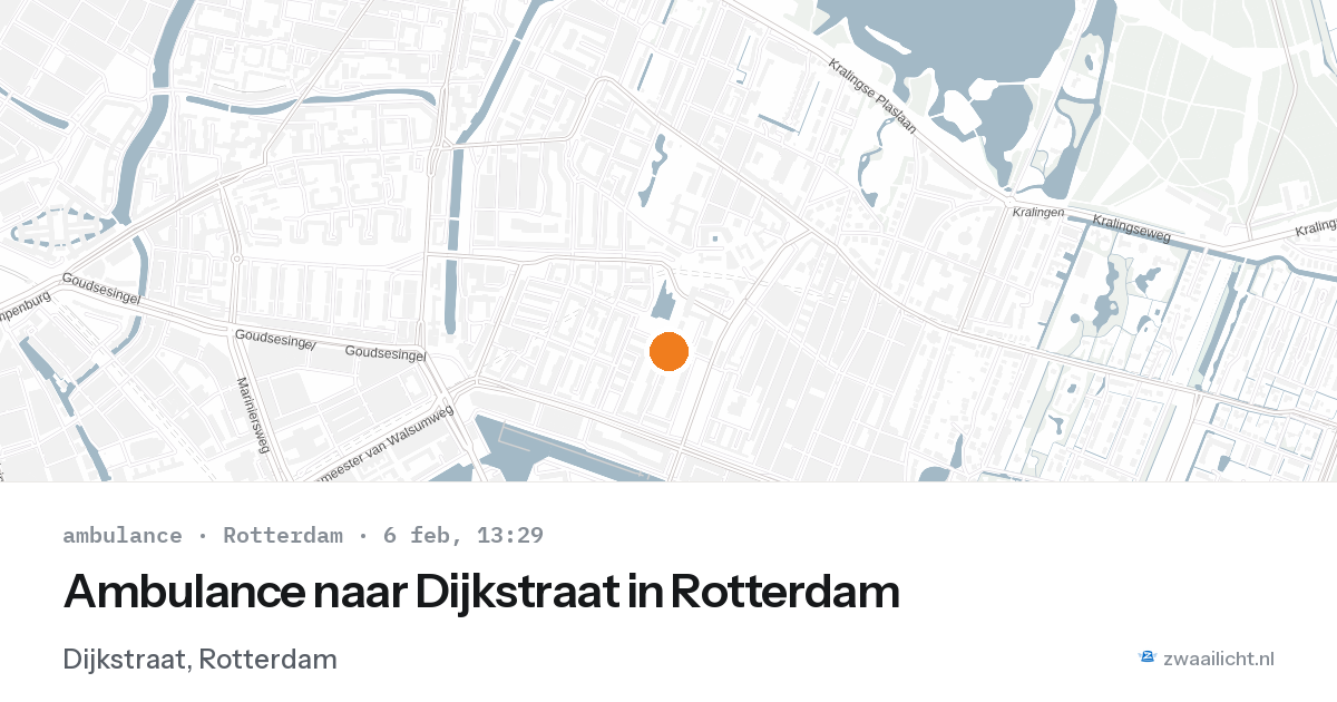 Ambulance naar Dijkstraat in Rotterdam — 6 feb 2026