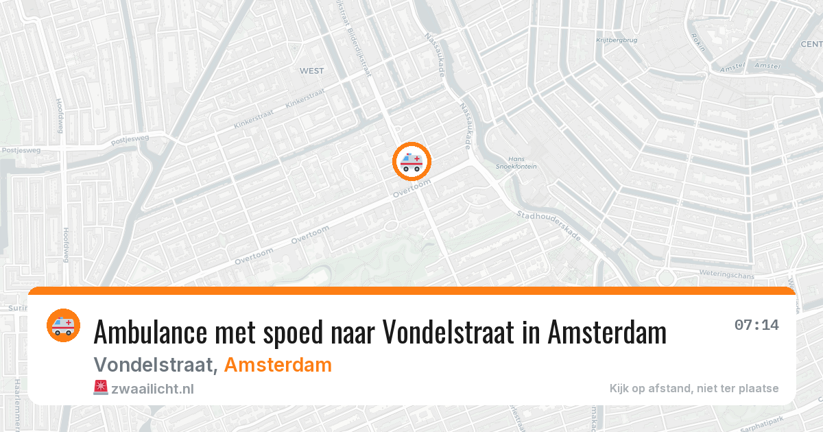 Ambulance met spoed naar Vondelstraat in Amsterdam — 13 apr 2026