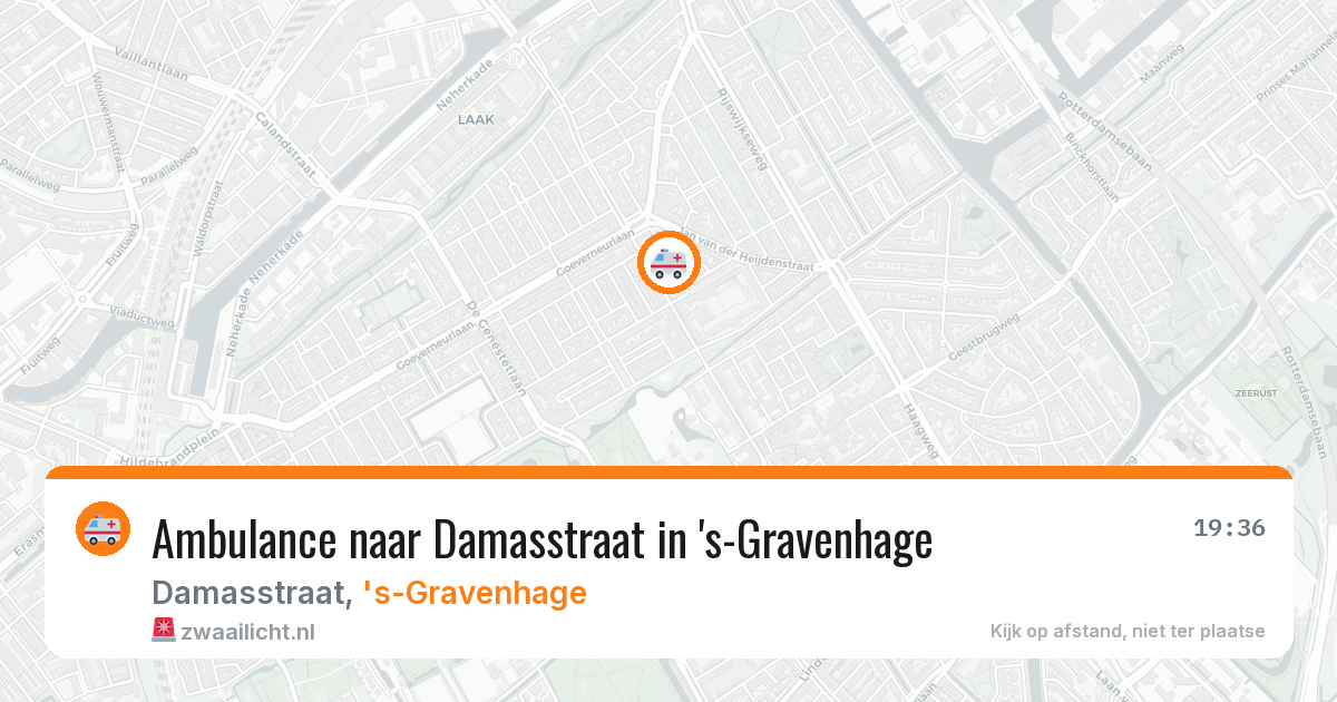 Ambulance naar Damasstraat in 's-Gravenhage — 30 mei 2026