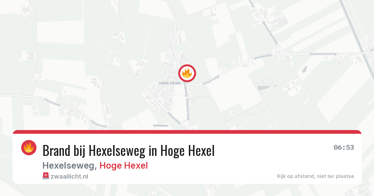 Brand bij Hexelseweg in Hoge Hexel — 25 mrt 2026