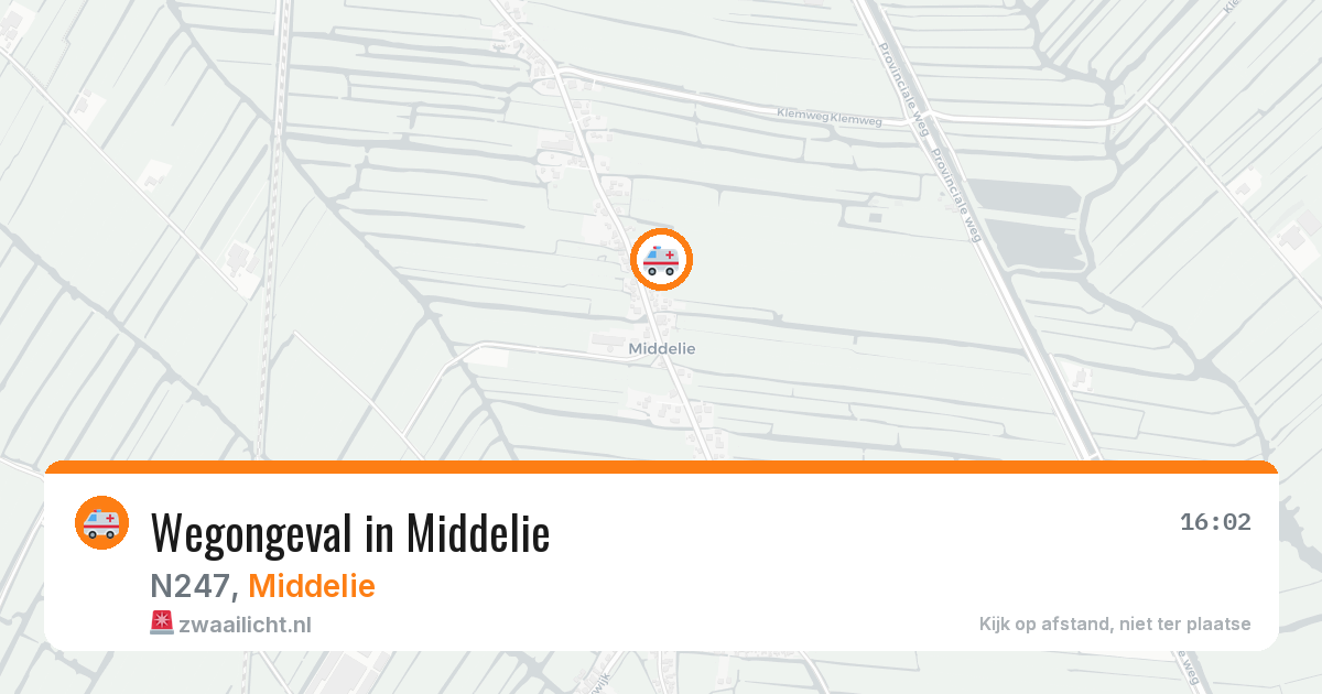Wegongeval in Middelie — 31 jan 2026