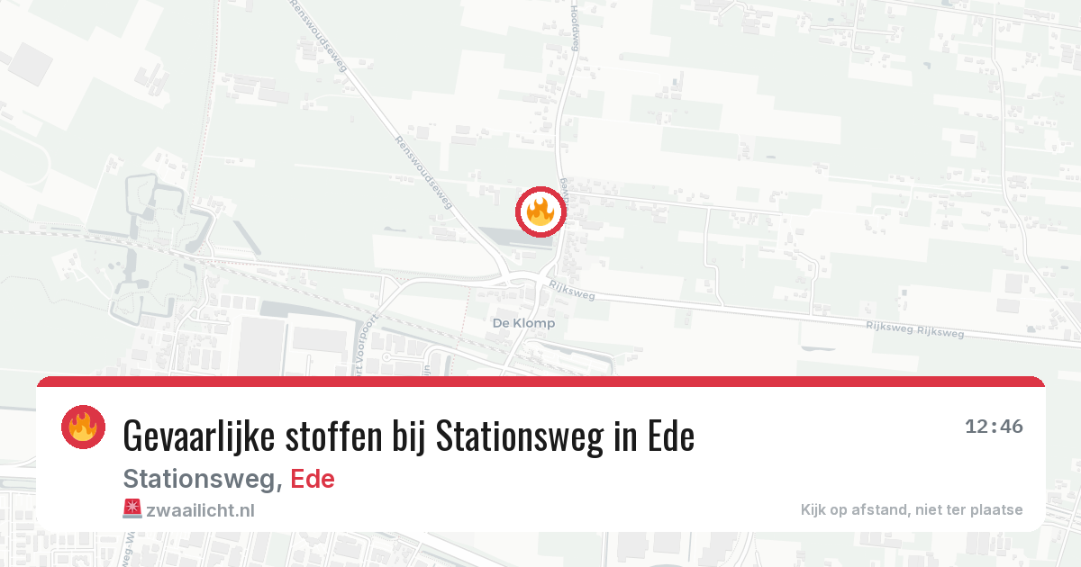 Gevaarlijke stoffen bij Stationsweg in Ede — 31 mrt 2026