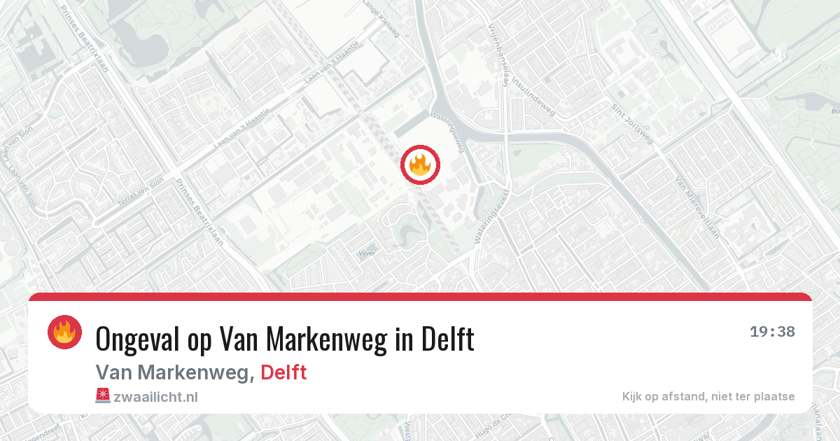 Ongeval op Van Markenweg in Delft — 5 aug 2026
