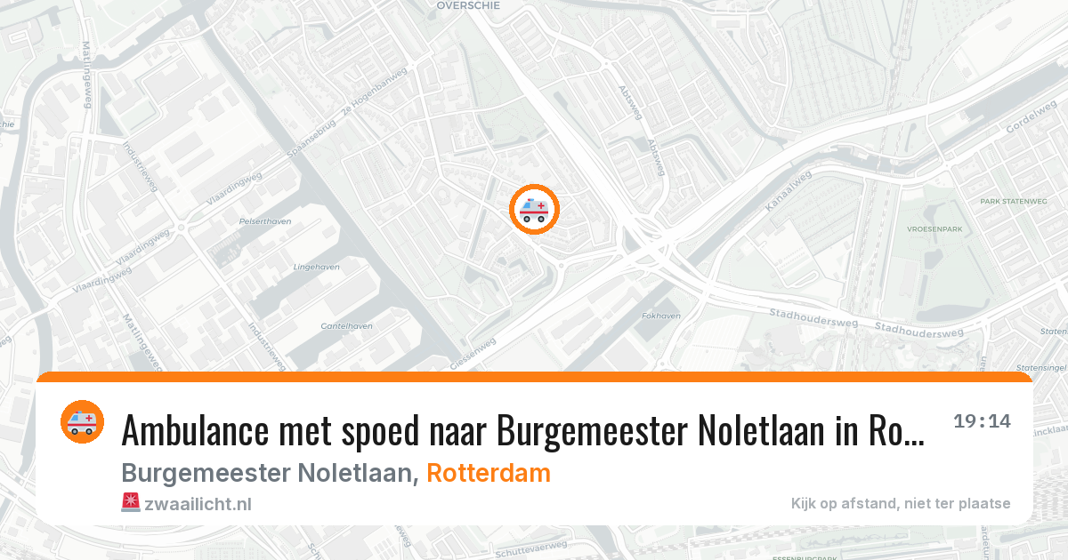 Ambulance met spoed naar Burgemeester Noletlaan in Rotterdam — 1 jul 2026