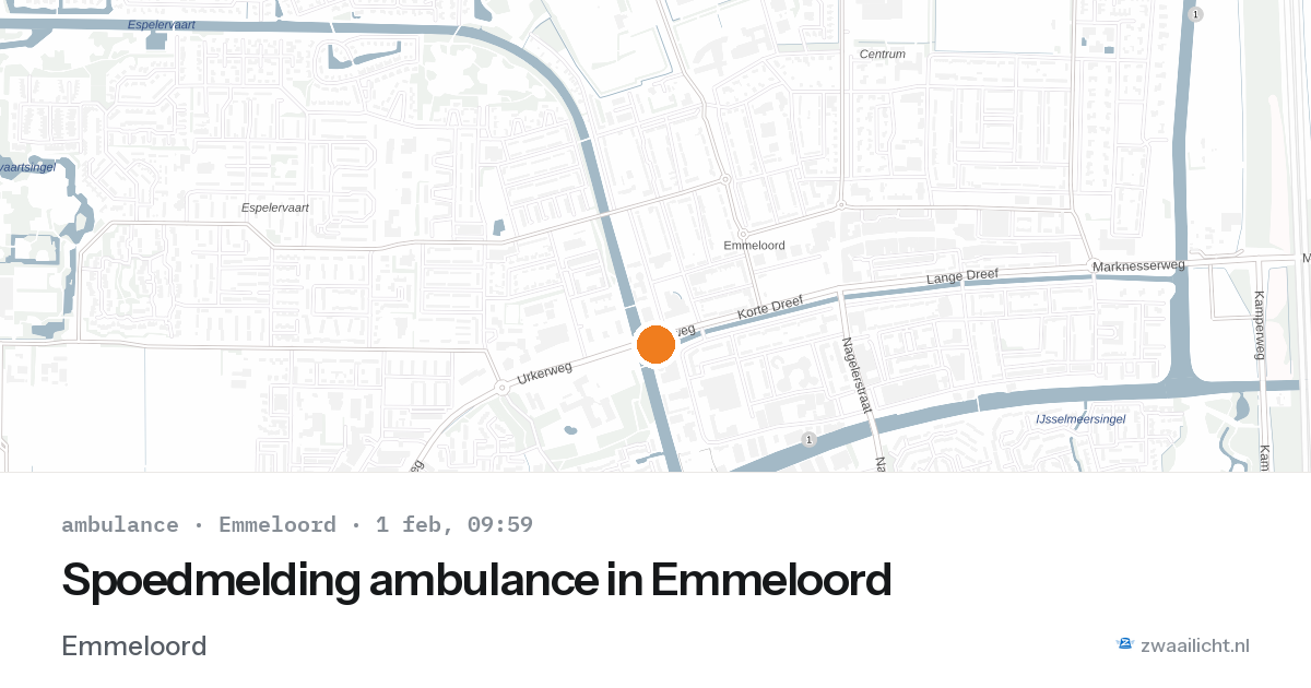Spoedmelding ambulance in Emmeloord — 1 feb 2026