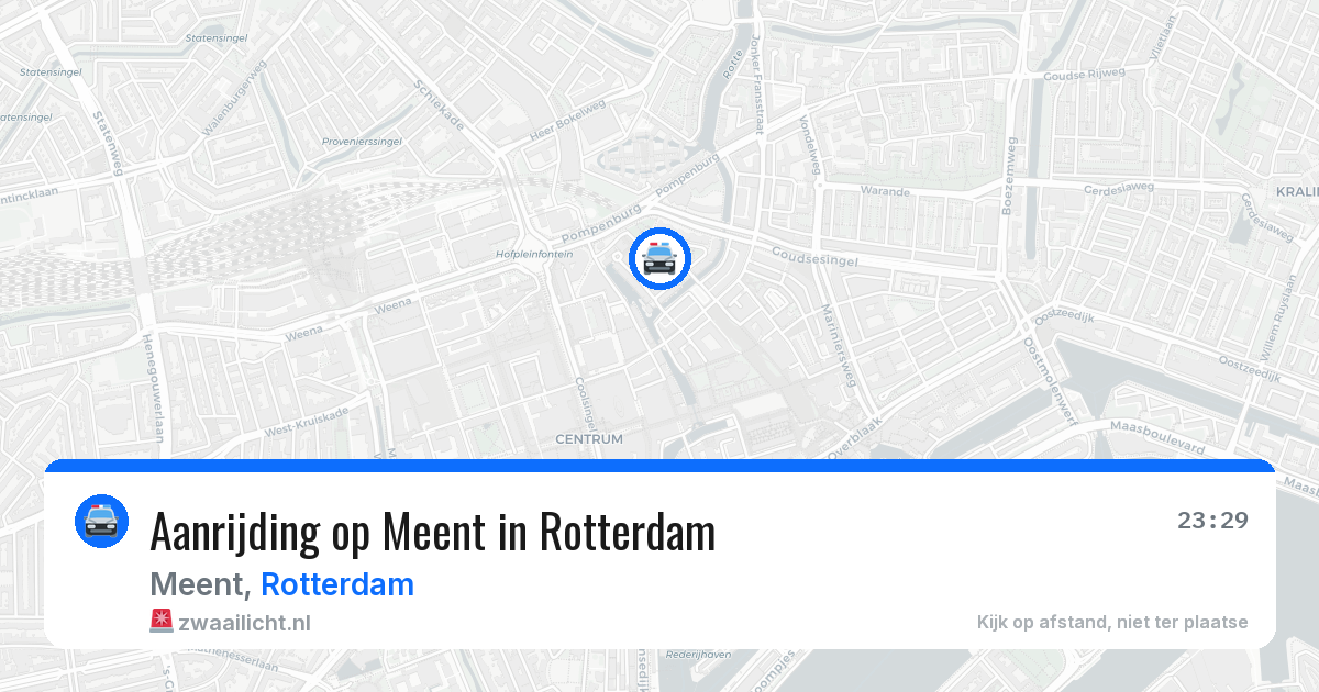 Aanrijding op Meent in Rotterdam — 14 jun 2026
