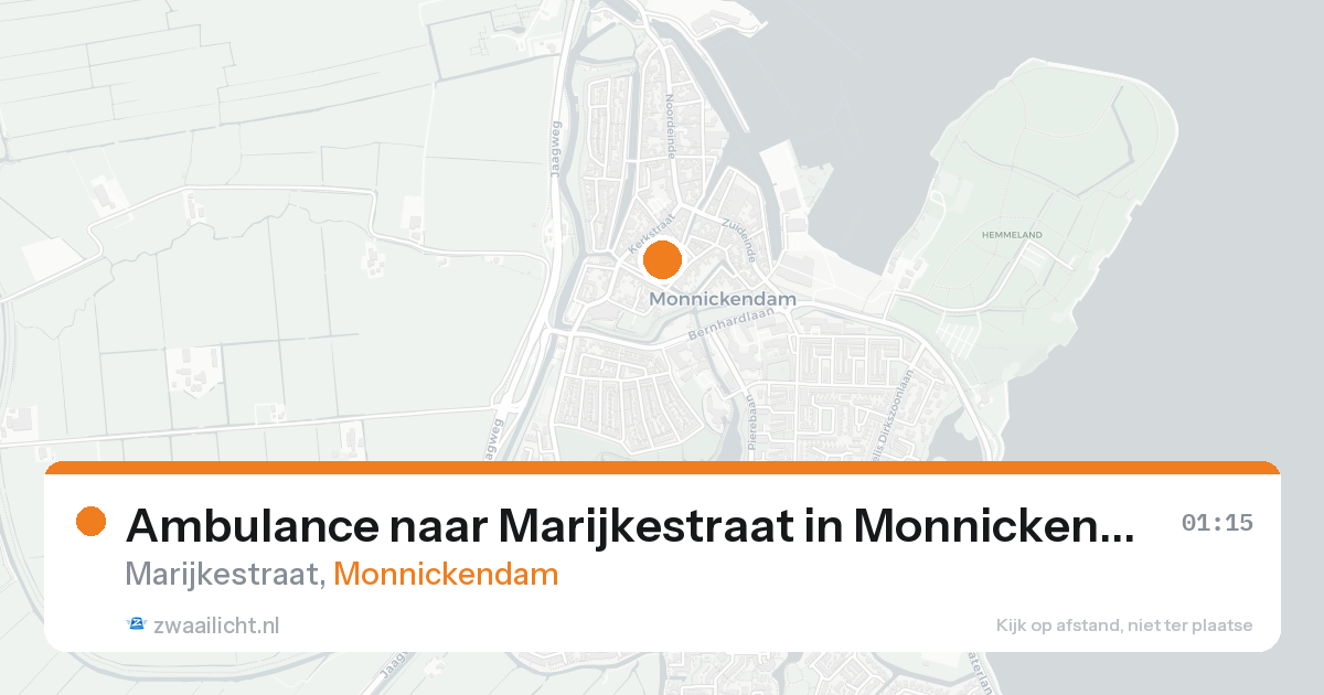 Ambulance naar Marijkestraat in Monnickendam — 29 mei 2026