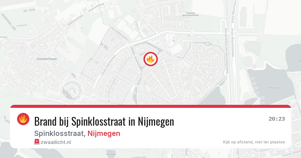 Brand bij Spinklosstraat in Nijmegen — 11 jun 2026