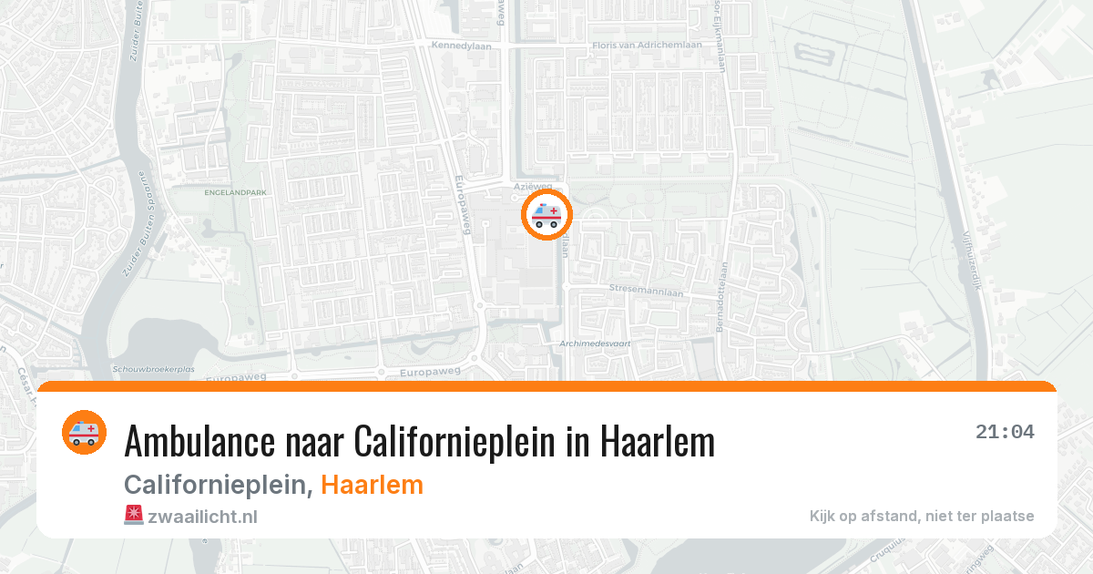 Ambulance naar Californieplein in Haarlem — 11 apr 2026