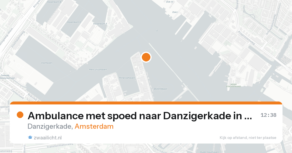 Ambulance met spoed naar Danzigerkade in Amsterdam — 24 aug 2026