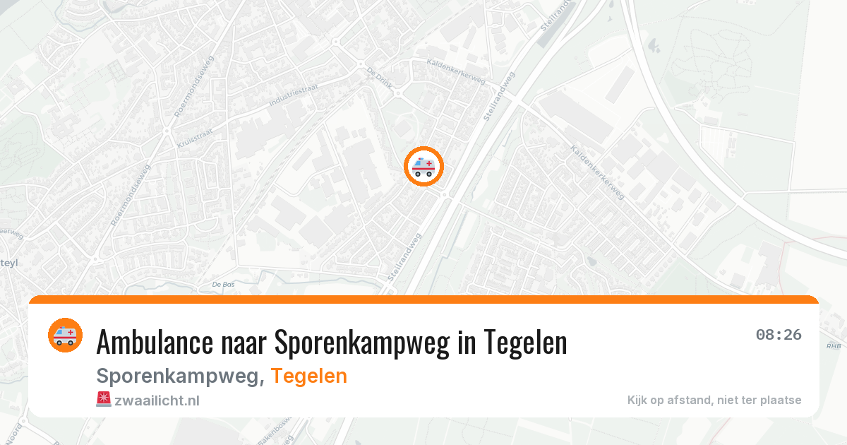 Ambulance naar Sporenkampweg in Tegelen — 5 aug 2026