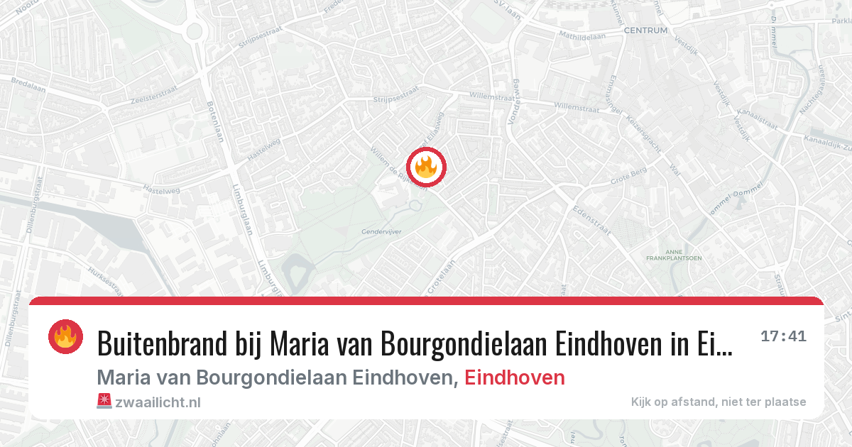 Buitenbrand bij Maria van Bourgondielaan Eindhoven in Eindhoven — 7 aug 2026