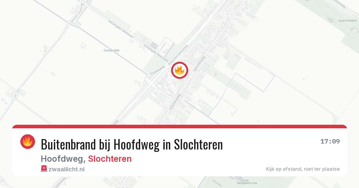 Buitenbrand bij Hoofdweg in Slochteren — 18 feb 2026