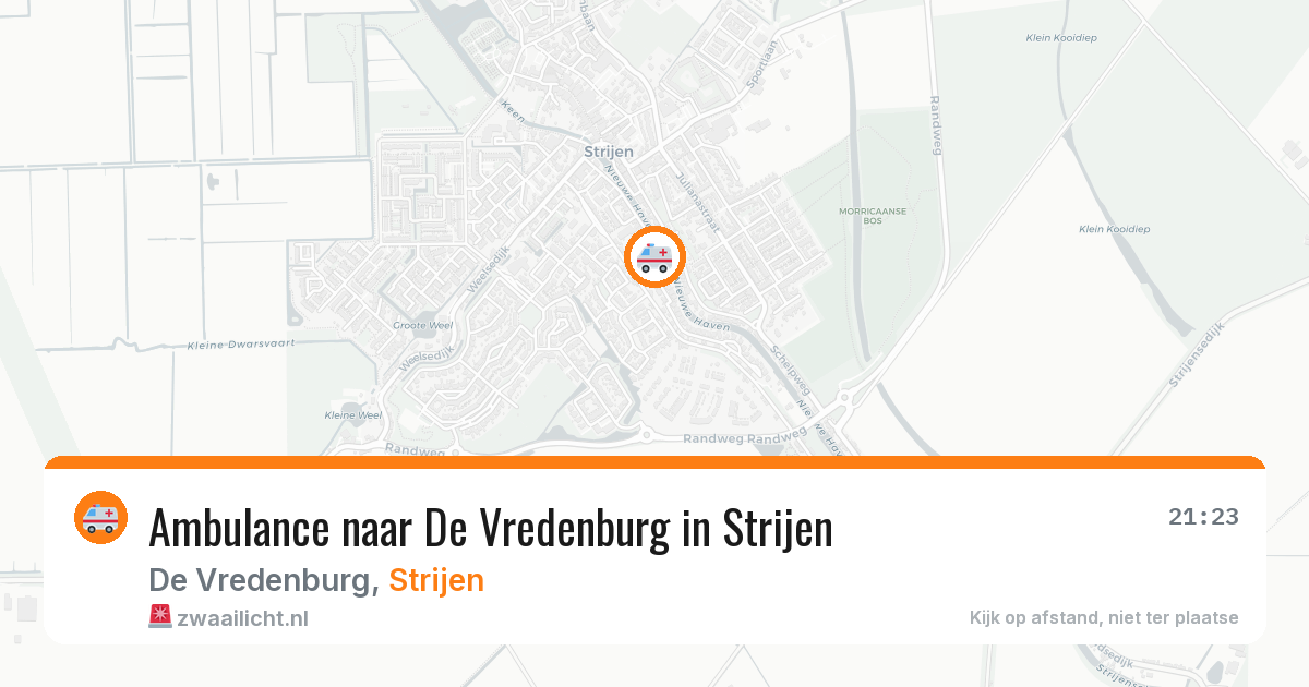 Ambulance naar De Vredenburg in Strijen — 23 jun 2026