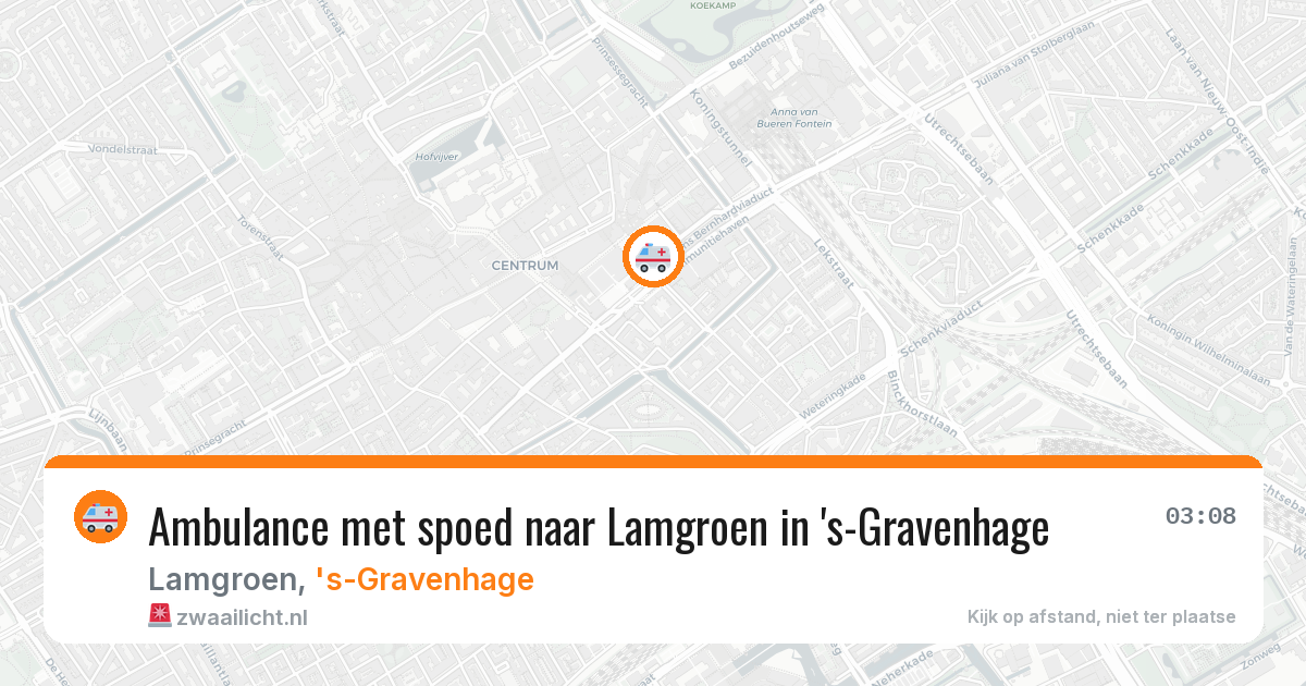 Ambulance met spoed naar Lamgroen in 's-Gravenhage — 1 aug 2026