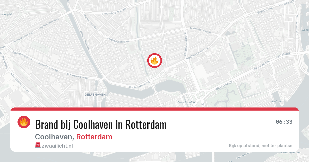 Brand bij Coolhaven in Rotterdam — 19 jun 2026