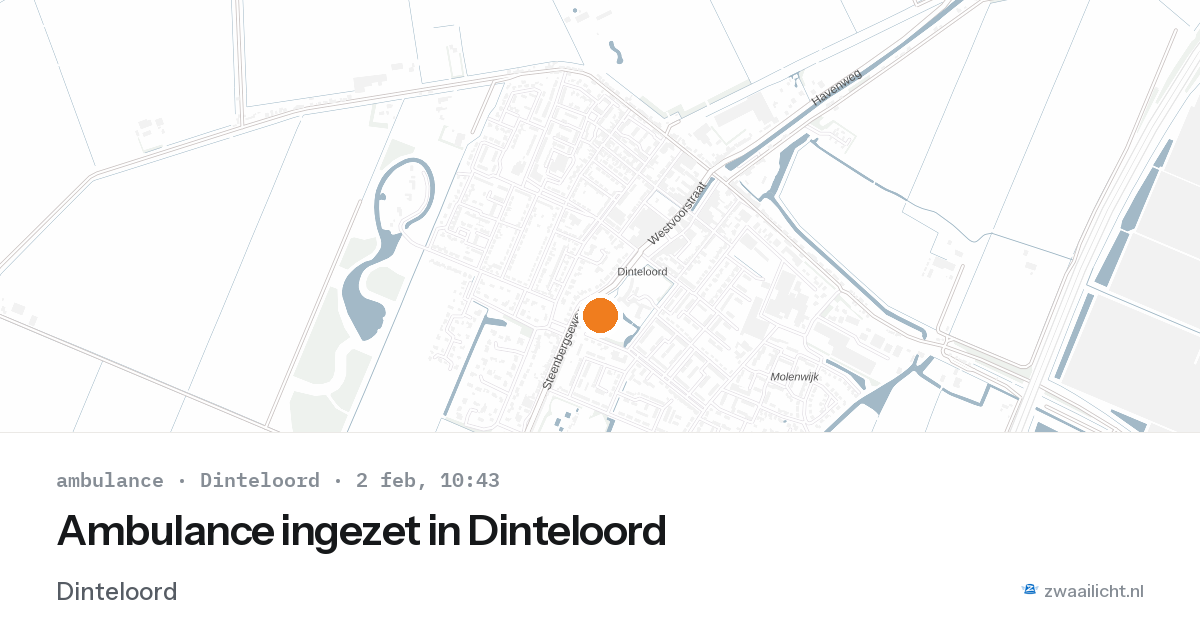 Ambulance ingezet in Dinteloord — 2 feb 2026