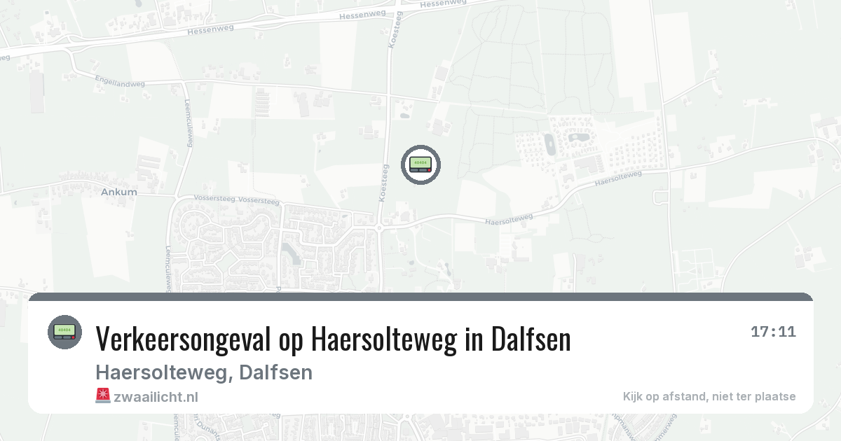 Verkeersongeval op Haersolteweg in Dalfsen — 18 mei 2026