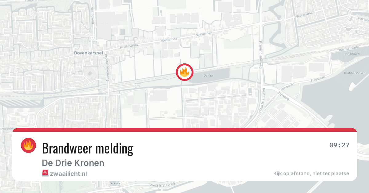 Brandweer melding — 19 jun 2026