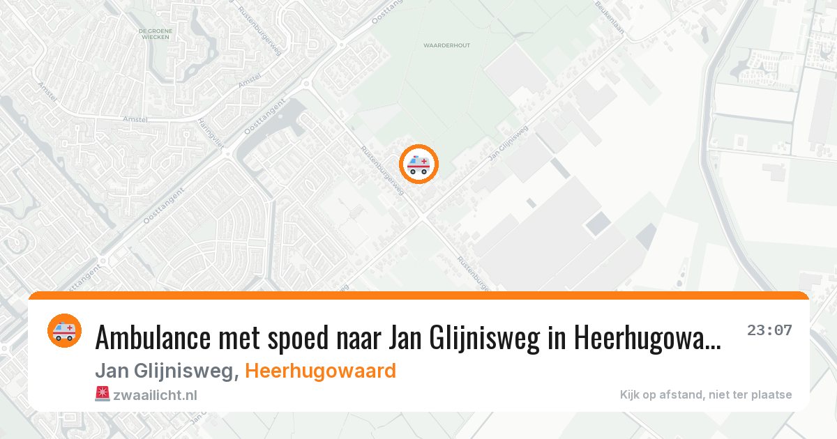 Ambulance met spoed naar Jan Glijnisweg in Heerhugowaard — 3 jul 2026